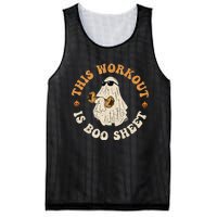 This Workout Is Boo Sheet Gym Fitness Funny Ghost Halloween Mesh Reversible Basketball Jersey Tank