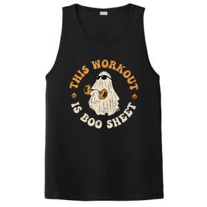 This Workout Is Boo Sheet Gym Fitness Funny Ghost Halloween PosiCharge Competitor Tank