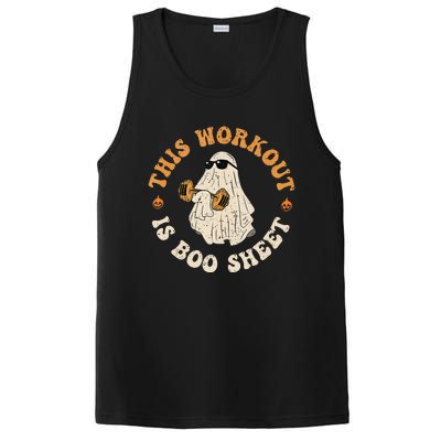 This Workout Is Boo Sheet Gym Fitness Funny Ghost Halloween PosiCharge Competitor Tank