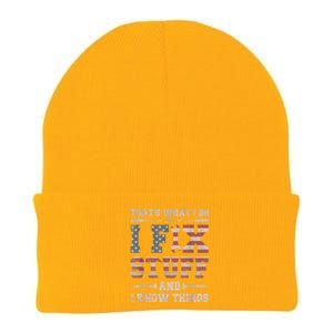 That's What I Do I Fix Stuff And I Know Things Funny Saying Knit Cap Winter Beanie