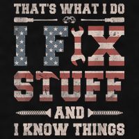 That's What I Do I Fix Stuff And I Know Things Funny Saying Ladies PosiCharge Tri-Blend Wicking Tank