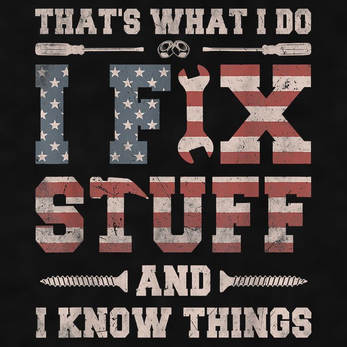 That's What I Do I Fix Stuff And I Know Things Funny Saying Ladies PosiCharge Tri-Blend Wicking Tank