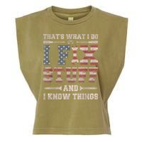 That's What I Do I Fix Stuff And I Know Things Funny Saying Garment-Dyed Women's Muscle Tee