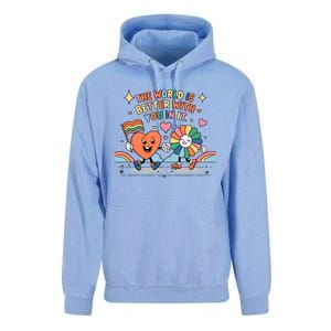 The World Is Better With You In It Lgbt Pride Month Unisex Surf Hoodie