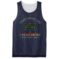 That's What I Do I Read Books And I Know Things Reading Mesh Reversible Basketball Jersey Tank