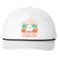 That's What I Do I Smoke Meat & I Know Things BBQ Grilling Snapback Five-Panel Rope Hat