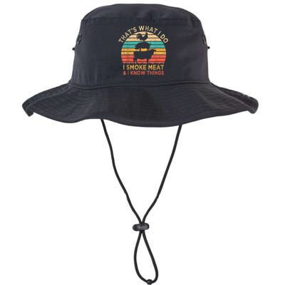 That's What I Do I Smoke Meat & I Know Things BBQ Grilling Legacy Cool Fit Booney Bucket Hat