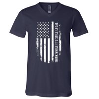 Think While It's Still Legal USA V-Neck T-Shirt