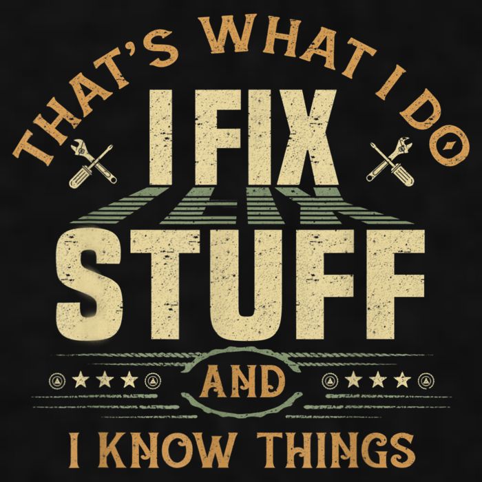 That's What I Do I Fix Stuff And I Know Things Funny Sayin Ladies PosiCharge Tri-Blend Wicking Tank