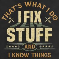 That's What I Do I Fix Stuff And I Know Things Funny Sayin 7 Panel Mesh Trucker Snapback Hat