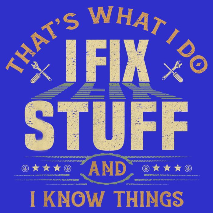 That's What I Do I Fix Stuff And I Know Things Funny Sayin 16 in Basic Backpack