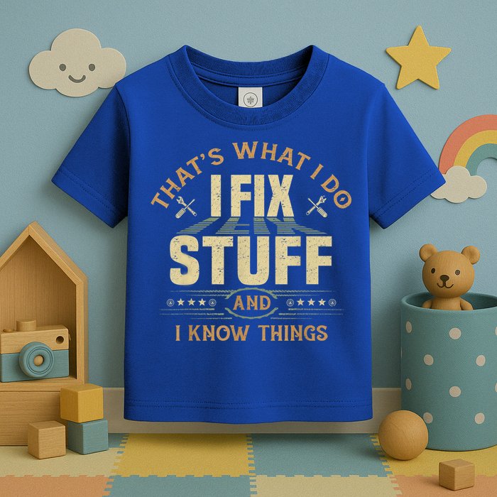That's What I Do I Fix Stuff And I Know Things Funny Sayin Toddler T-Shirt