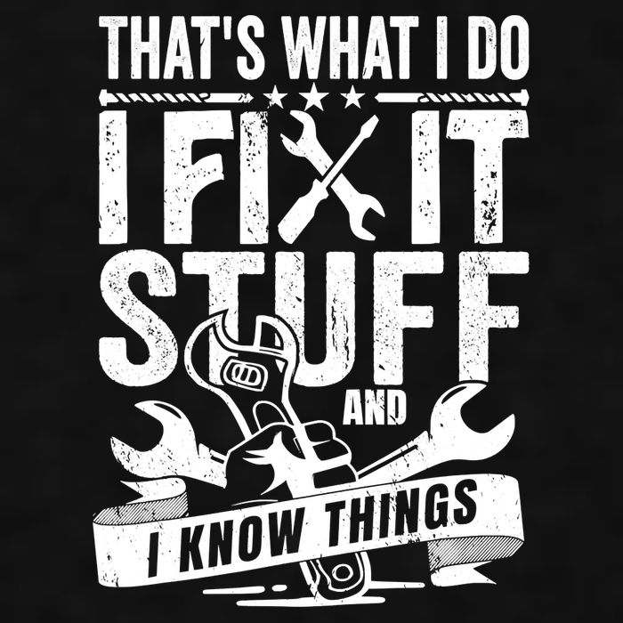 That's What I Do I Fix Stuff And I Know Things Ladies PosiCharge Tri-Blend Wicking Tank