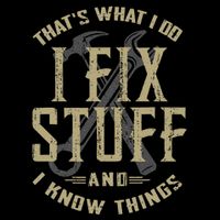 ThatS What I Do I Fix Stuff And I Know Things Drawstring Bag