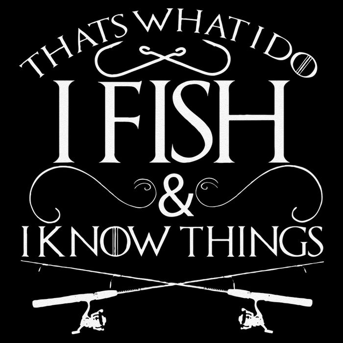 That's What I Do I Fish And I Know Things Fishing Short Acrylic Beanie