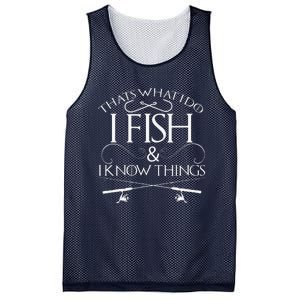 That's What I Do I Fish And I Know Things Fishing Mesh Reversible Basketball Jersey Tank