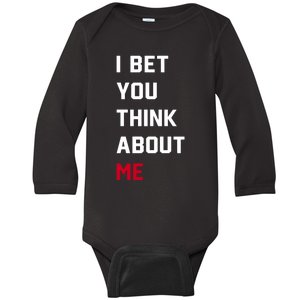 Taylor Wearing I Bet You Think About Me Baby Long Sleeve Bodysuit