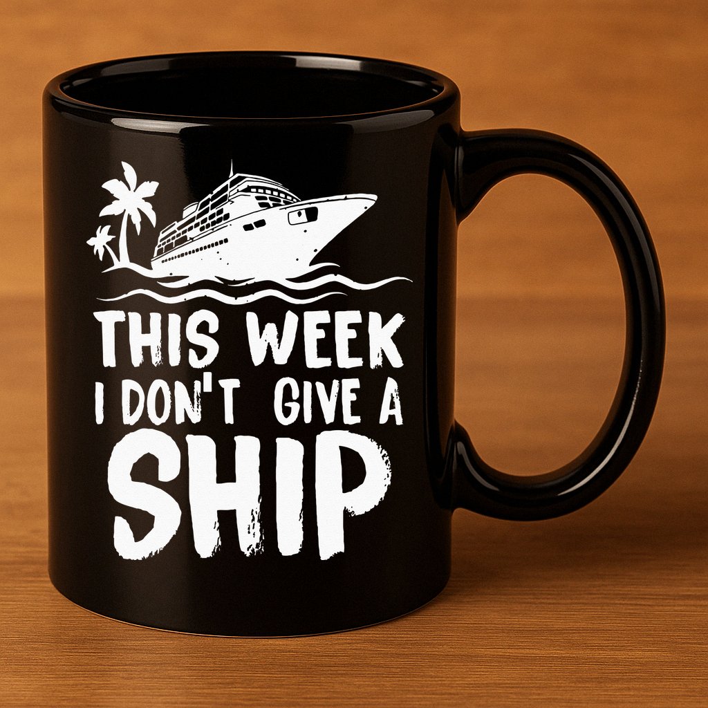This Week I Don´t Give A Ship Cruise Trip Vacation Funny 11oz C Handle Ceramic Mug