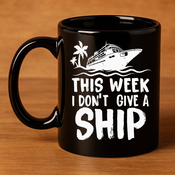 This Week I Don´t Give A Ship Cruise Trip Vacation Funny 11oz C Handle Ceramic Mug