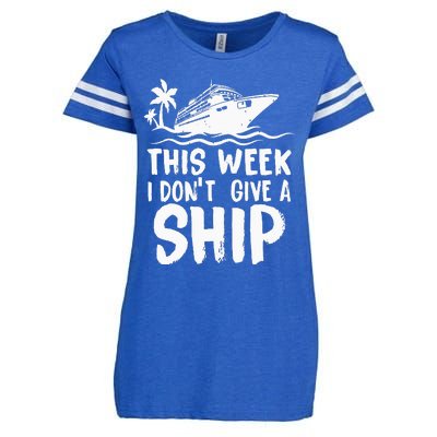 This Week I Don´t Give A Ship Cruise Trip Vacation Funny Enza Ladies Jersey Football T-Shirt