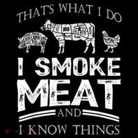 That's What I Do I Smoke Meat I Know Things Funny Smoker BBQ 7-Panel Snapback Hat
