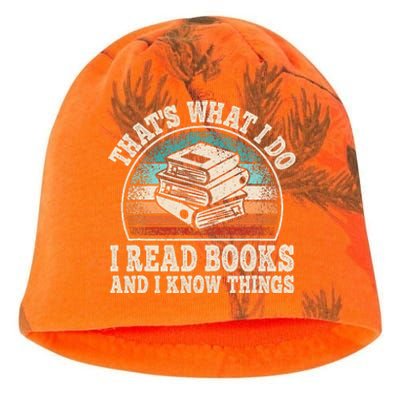 ThatS What I Do I Read Books And I Know Things Reading Kati - Camo Knit Beanie