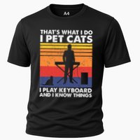 ThatS What I Do I Pet Cats I Play Keyboard & I Know Things Performance Shirt