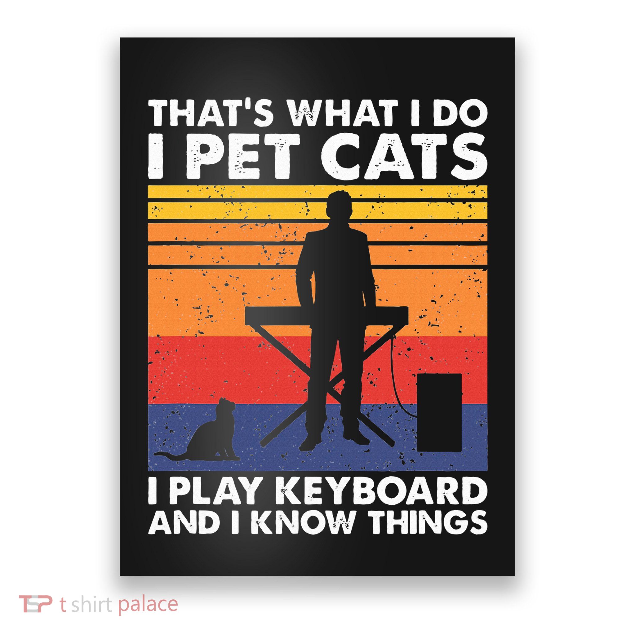 ThatS What I Do I Pet Cats I Play Keyboard & I Know Things Poster
