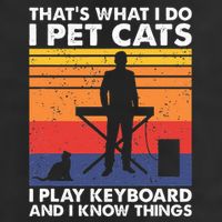 ThatS What I Do I Pet Cats I Play Keyboard & I Know Things Microfiber Hand Towel