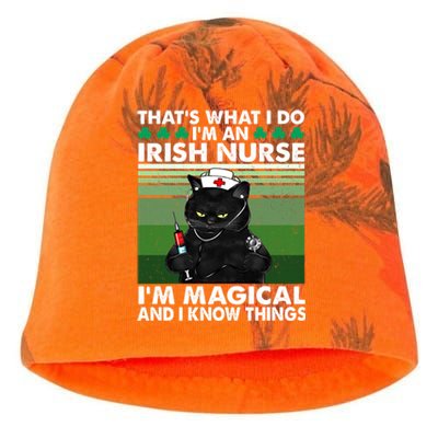 That's What I Do I'm An Irish Nurse I'm Magical Cute Gift Kati - Camo Knit Beanie