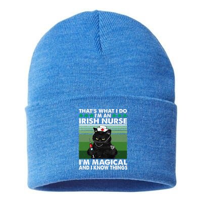 That's What I Do I'm An Irish Nurse I'm Magical Cute Gift Sustainable Knit Beanie