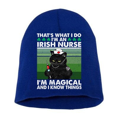 That's What I Do I'm An Irish Nurse I'm Magical Cute Gift Short Acrylic Beanie