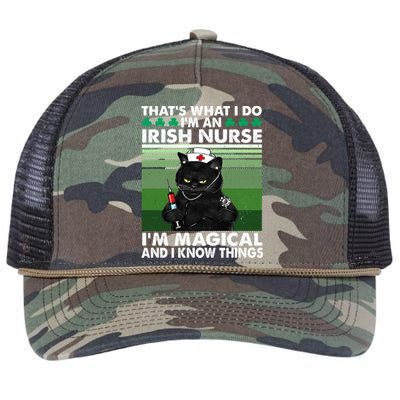 That's What I Do I'm An Irish Nurse I'm Magical Cute Gift Retro Rope Trucker Hat Cap