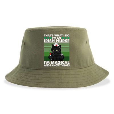 That's What I Do I'm An Irish Nurse I'm Magical Cute Gift Sustainable Bucket Hat