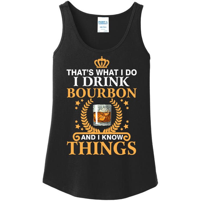 Thats What I Do I Drink Bourbon And I Know Things Ladies Essential Tank