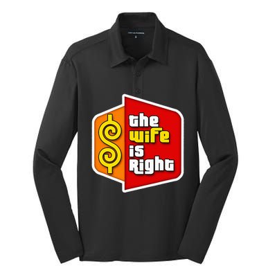 The Wife Is Right Silk Touch Performance Long Sleeve Polo