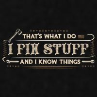 Thats What I Do I Fix Stuff And I Know Things Funny Men Ladies PosiCharge Tri-Blend Wicking Tank