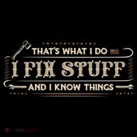 Thats What I Do I Fix Stuff And I Know Things Funny Men Mesh Reversible Basketball Jersey Tank