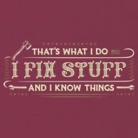 Thats What I Do I Fix Stuff And I Know Things Funny Men 16oz Travel Tumbler