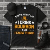 That's What I Do I Drink Bourbon And I Know Things Tall T-Shirt