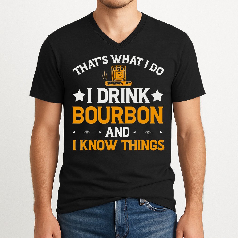 That's What I Do I Drink Bourbon And I Know Things V-Neck T-Shirt