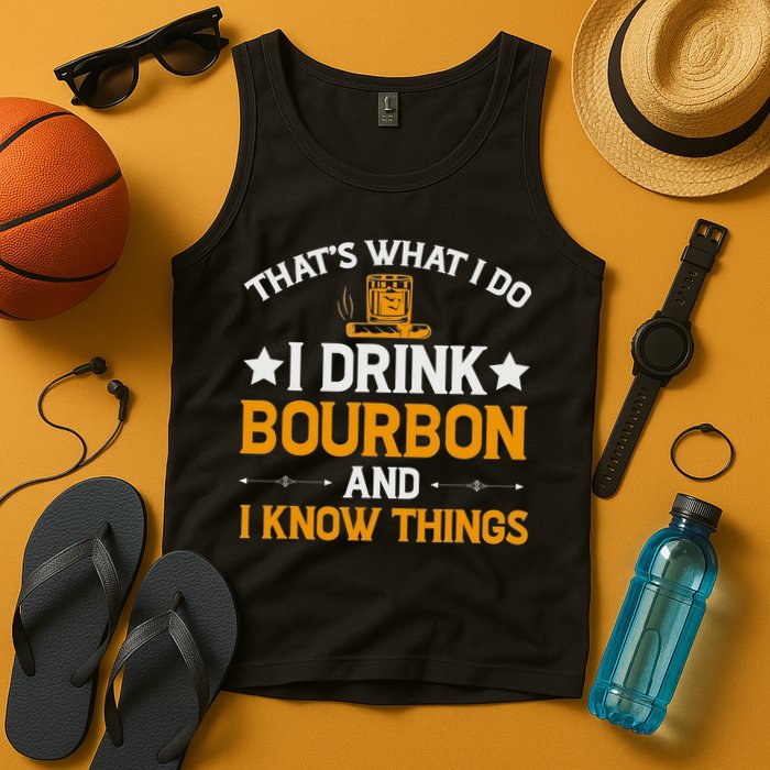 That's What I Do I Drink Bourbon And I Know Things Tank Top