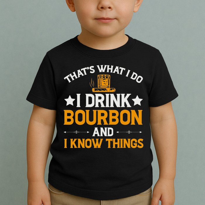 That's What I Do I Drink Bourbon And I Know Things Toddler T-Shirt