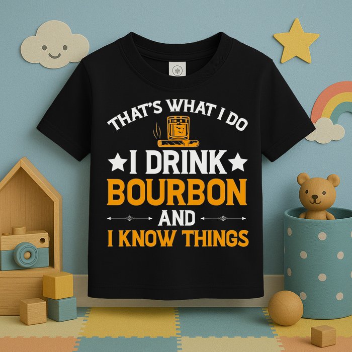 That's What I Do I Drink Bourbon And I Know Things Toddler T-Shirt