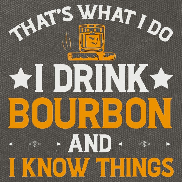 That's What I Do I Drink Bourbon And I Know Things Cotton Canvas Backpack