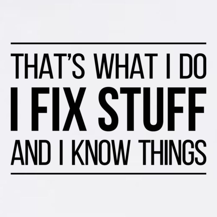 Thats What I Do I Fix Stuff And I Know Things Garment-Dyed Sweatshirt