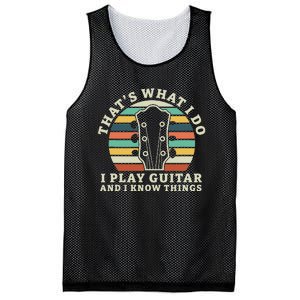 Thats What I Do I Play Guitar And I Know Things Musician Mesh Reversible Basketball Jersey Tank