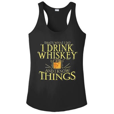 That Was I Do I Drink Whiskey And I Know Things Ladies PosiCharge Competitor Racerback Tank