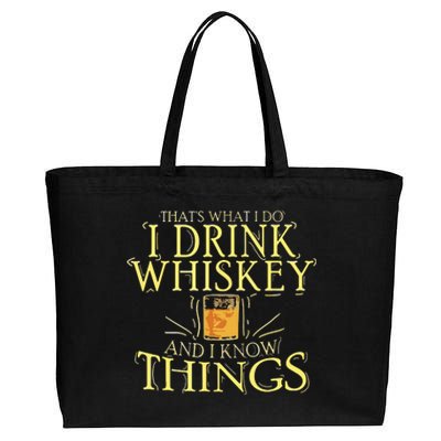 That Was I Do I Drink Whiskey And I Know Things Cotton Canvas Jumbo Tote