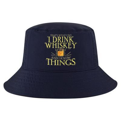 That Was I Do I Drink Whiskey And I Know Things Cool Comfort Performance Bucket Hat